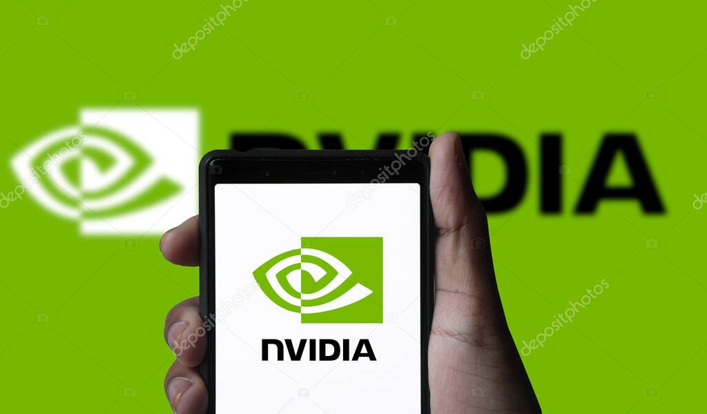 Dhaka,Bangladesh 26 June 2024:Nvidia and ChatGpt  logo displayed on smartphone.