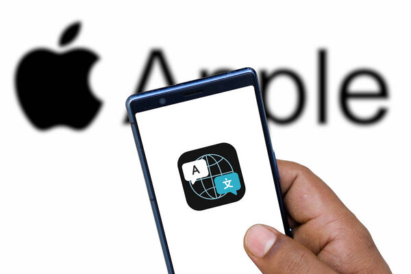 Dhaka,Bangladesh 04 Nov 2024:Translate app on iphone used to translate language.