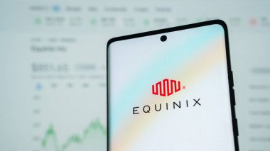 Dhaka, Bangladeş 05 Mayıs 2025: Equinix başyazısı. Equinix çok uluslu bir Amerikan şirketidir..