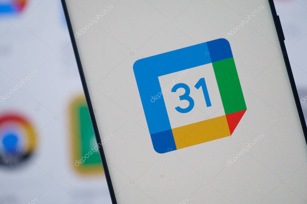 Dhaka, Bangladesh 23 August 2025: Google calendar logo representing a digital scheduling application