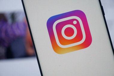 Dhaka, Bangladesh 23 August 2025: Instagram logo displayed on a smartphone screen