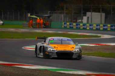 Audi number 12 driven by Pietro Delli Guanti, Rocco Mazzola and Alex Aka during the last round of the Italian Gran Turismo Endurance Championship at Monza clipart