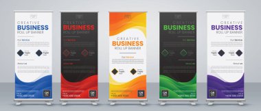 Modern soyut düşey iş rulosu Banner Design sokak işleri için şablon standı X afişi, etkinlikler, sunumlar, toplantılar, yıllık etkinlikler, sergiler