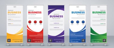 Banner Design seti. Sokak İşletmeleri, etkinlikler, sunumlar, toplantılar, yıllık etkinlikler, sergiler için tabela Reklam Şablonu