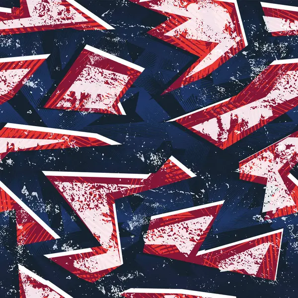 Kavisli çizgiler, noktalar, eski püskü şekiller, renkli sprey boya mürekkebi olan soyut, dikişsiz geometrik desen. Erkek, kız, spor giysileri, ambalaj kağıtları için Grunge kentsel modeli. Grafik renkleri