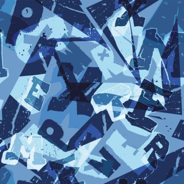 Erkekler için kusursuz bir örnek. Geometrik elementler, sürtünmeler ve metin