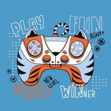 Çizgi film leopar oyun alanı karakteri. Oyun sahası ile vahşi yaşam çizimi.