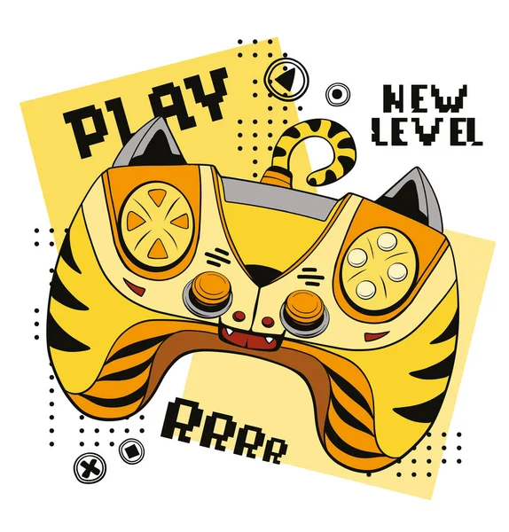 Çizgi film leopar oyun alanı karakteri. Oyun sahası ile vahşi yaşam çizimi.