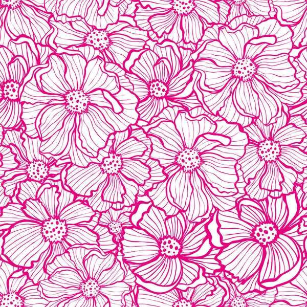 Soyut basit çiçek deseni. Çiçekli sevimli bir iz..