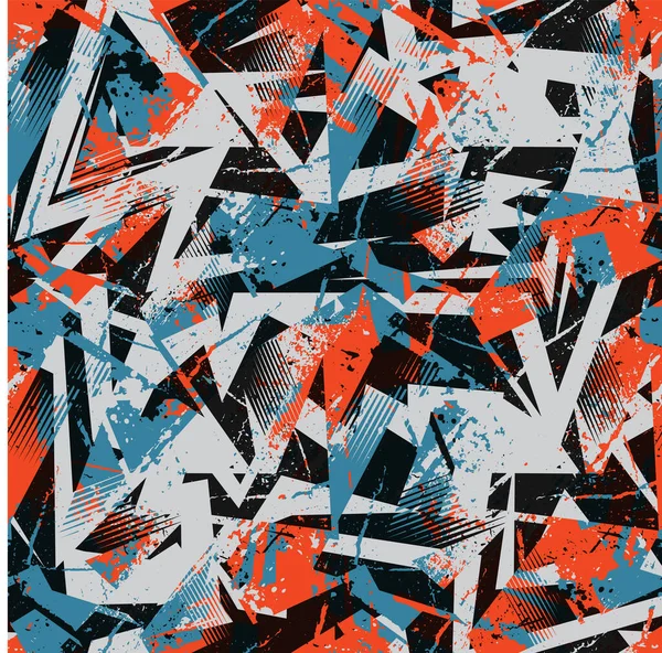 Eğri elementlerle kusursuz soyut grunge kentsel desen.