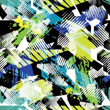 soyut arkaplan kompozisyonu, boya darbeleri ve sıçramalar, sanat esinlenilmiş, grungy