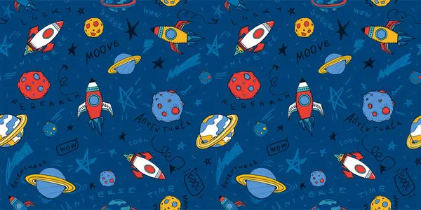 Kusursuz uzay desenli kedi astronotlar, kedi gezegenler ve roketler. Süslü çizgi film çocukları uzay ve galaksi, neşeli çocuksu baskılar. Fantastik galaksi gezegenleri kediler, gelecekteki uzay gemileri, uçan kuyruklu yıldızlar.