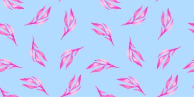 Mavi arka planda zarif suluboya çiçeksiz konuşmalar. suluboya süsü bırakır