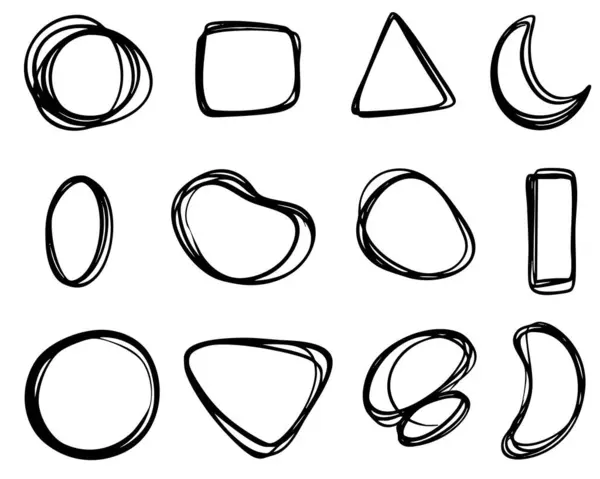 Çerçeveler, çağrılar, oklar vs. için çizgi roman bulutlarının el çizimi çizimi tasviri. Mürekkep imleci basit vektör simgeleri çizgi film efekti, patlama patlayıcı hareket çizgisi ögesi ayarlandı. 