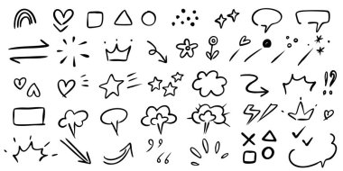 El çizimi yazı tipi çizgi çizgi efekti, patlayıcı hareket çizgisi elemanı ayarlandı. Çizgi roman patlaması, patlayıcı duman, çizgi çizgi film vektör ikonu. El çizimi karalama aksiyon efekti. Vektör 