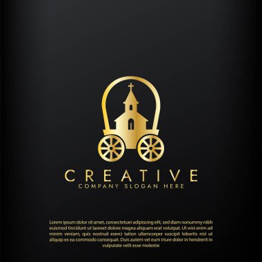 Öncü Kiliseler logosu, çapraz bir sembol, simetrik ve minimalist estetik vektör çizimi tasarımı içeriyor.