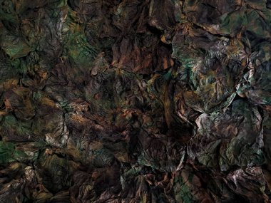 kaba desenli arkaplan ile koyu, zıt renkler.