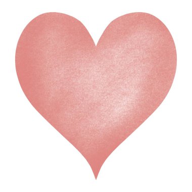 Canlı suluboya kalp çizimi. Pastel pembe kalp dekorasyonu. Romantik sevgililer günü klibi..