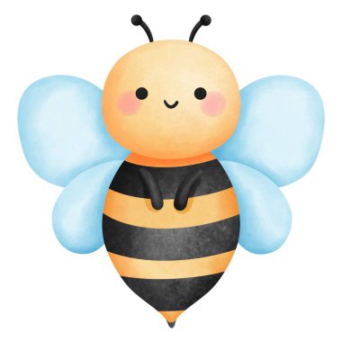 Tatlı yaban arısı suluboya tırmanışı, aşk ve mutluluğun çizgi film çizimi, bal arısı sanatı, bahar ve yaz süslemeleri, bebek partisi davetiyesi, tebrik kartı tasarımları..