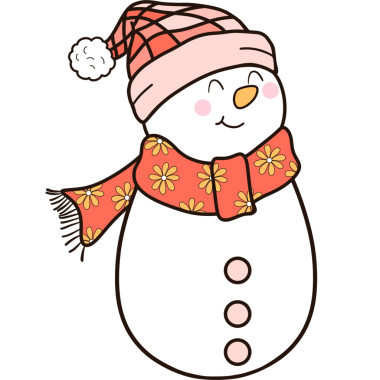 Eski moda eşarplı ve bereli kardan adam, son moda hippi karikatür çizimi resim çizimi