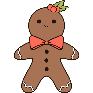 Modaya uygun retro noel zencefilli kurabiye tırmığı, modaya uygun hippi çizgi filmi karalaması gıda sanatı çizimi