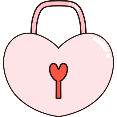 Sevgililer Günü pembe kalp şekilli kilit klipsi