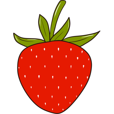 Taze kırmızı çilek clipart çizimi