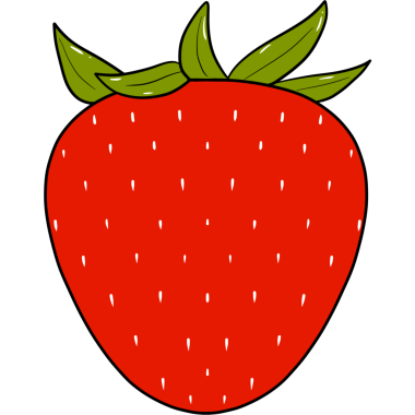 Kırmızı çilekli clipart illüstrasyonu