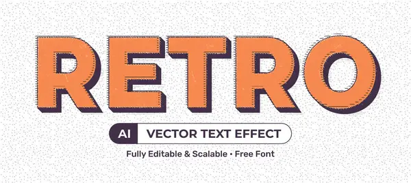 Düzenlenebilir metin efekti Retro 3d biçim premium vektörü