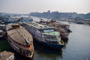İngiliz Dönemi Kürek Gemisi Nehir Buriganga, dhaka, Bangladeş 