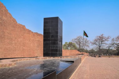 Dhaka 'daki anıtın duvarı.