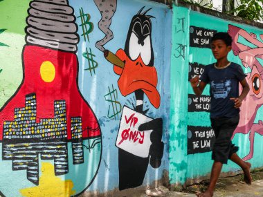 Küba şehrinde graffiti