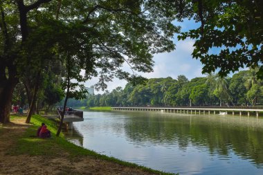 Güzel göl manzarası