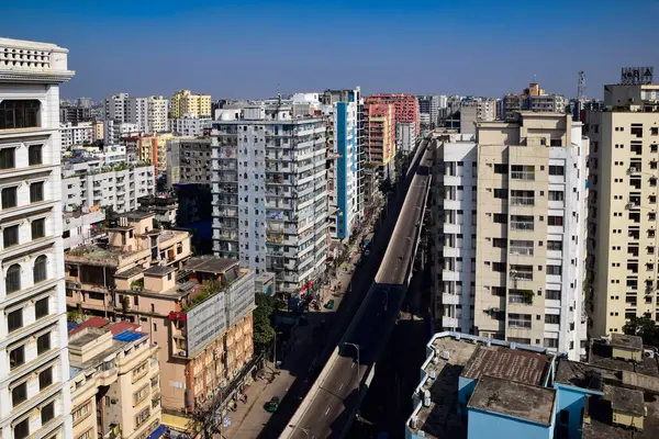 stock image view of the city of Dhaka, Bangladesh.