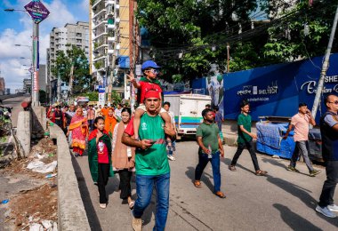 Bangladesh quota reform movement and an anti-government pro-democracy protest in Bangladesh. People celebrate the resignation of Prime Minister Sheikh Hasina. clipart