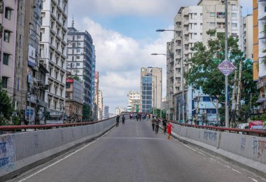 Bangladeş kota reform hareketi ve Bangladeş 'te hükümet karşıtı demokrasi yanlısı bir protesto. İnsanlar Başbakan Şeyh Hasina 'nın istifasını kutluyor.