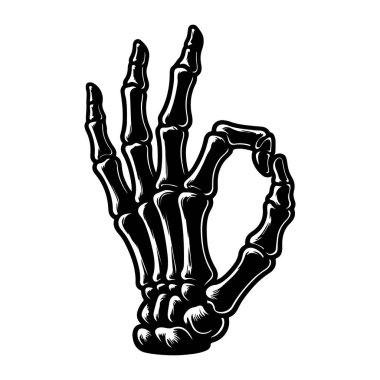 Skeleton Creepy Hand Black Vector  Royalty-Free Stock Illustration clipart