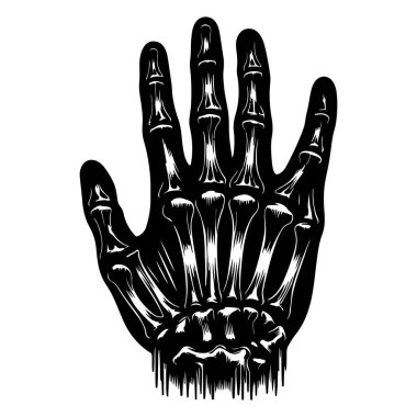 Skeleton Creepy Hand Black Vector  Royalty-Free Stock Illustration clipart