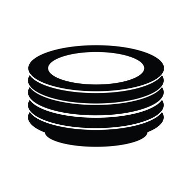 kaşık ve çatal tabak ikonu vektör çizim sembolü tasarımı