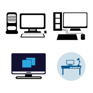 bilgisayar simgesi pc vektör illüstrasyon sembolü tasarımı