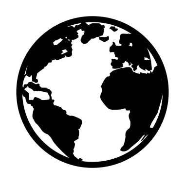 dünya haritası simgesi vektör illüstrasyon tasarımı