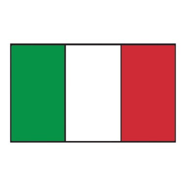 İtalyan bayrağının çizimleri.