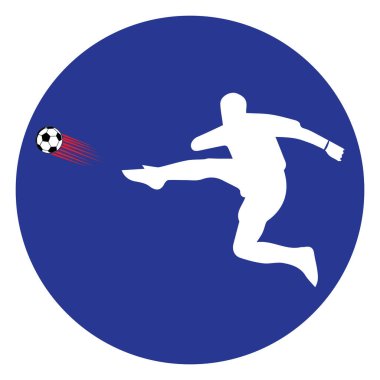 person kicking ball icon vector illustration symbol design clipart