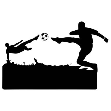 Kişi topa tekme ikon vektör çizim sembolü tasarımı