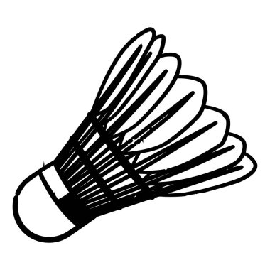 badminton oynatıcı simge simgesi çizimi