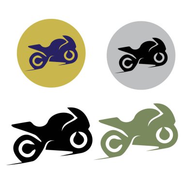 motosiklet simgesi vektörleri illüstrasyonu