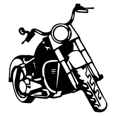 Motosiklet sporu simgesi çizim tasarımı
