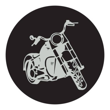 Motosiklet sporu simgesi çizim tasarımı