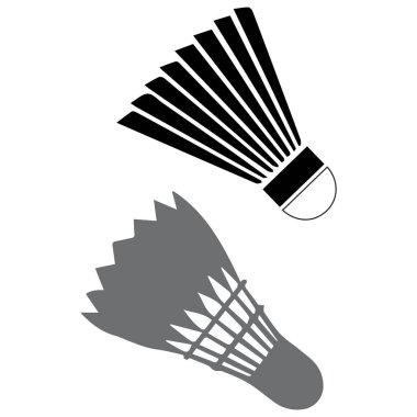 badminton runtlecock simge vektörleri illüstrasyonu