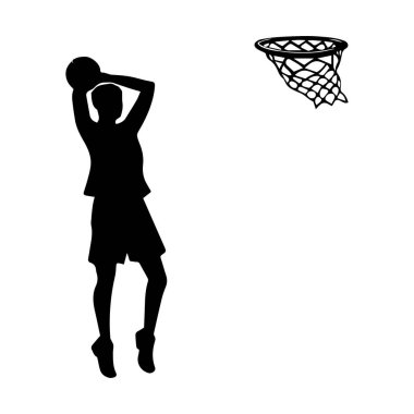 Basketbol oynayan bir kişinin simgesi
